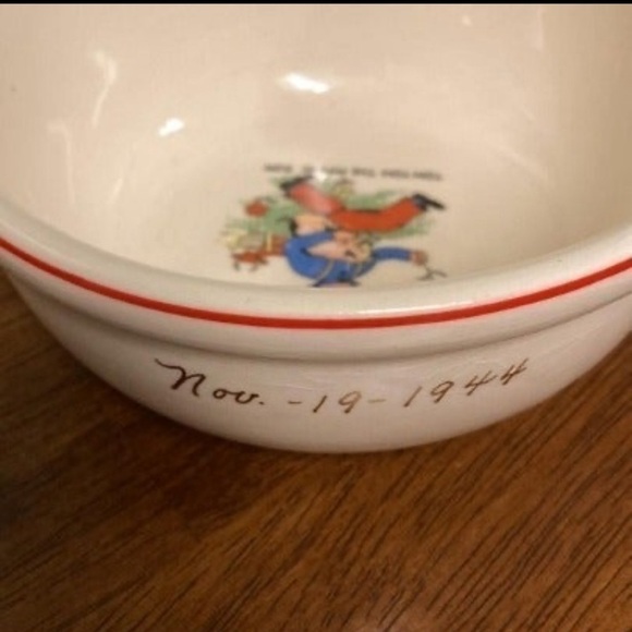 Janet Louise VTG Ceramic Bowl Tom Tom The Pipers Son & Little Jack Horner Plate - Picture 9 of 9